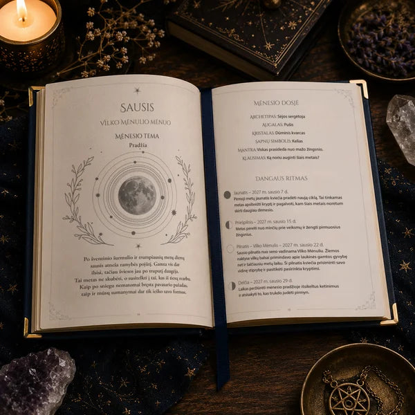 Mėnulio raganos almanachas 2027: ritualai, gamtos ženklai ir Mėnulio išmintis