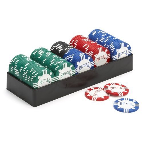 100 Pokerio žetonų rinkinys su dėklu Bicycle - OBUOLYS