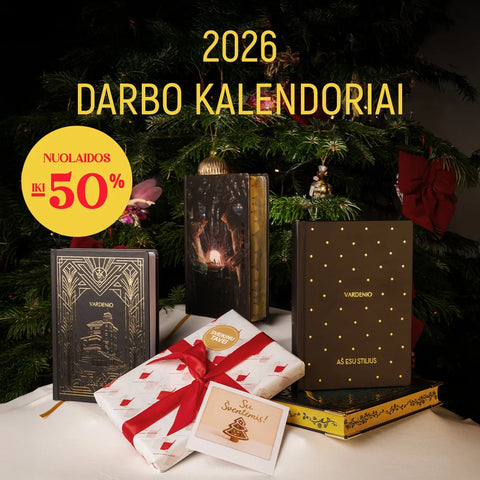 Darbo darbo knygos, kalendoriai ir planuokliai 2026: PIRK 2, GAUK 2 NEMOKAMAI!