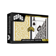 1546 Elite Poker size - Jumbo index žaidimo kortos dviguba kaladė (auksinės ir juodos) Copag - OBUOLYS