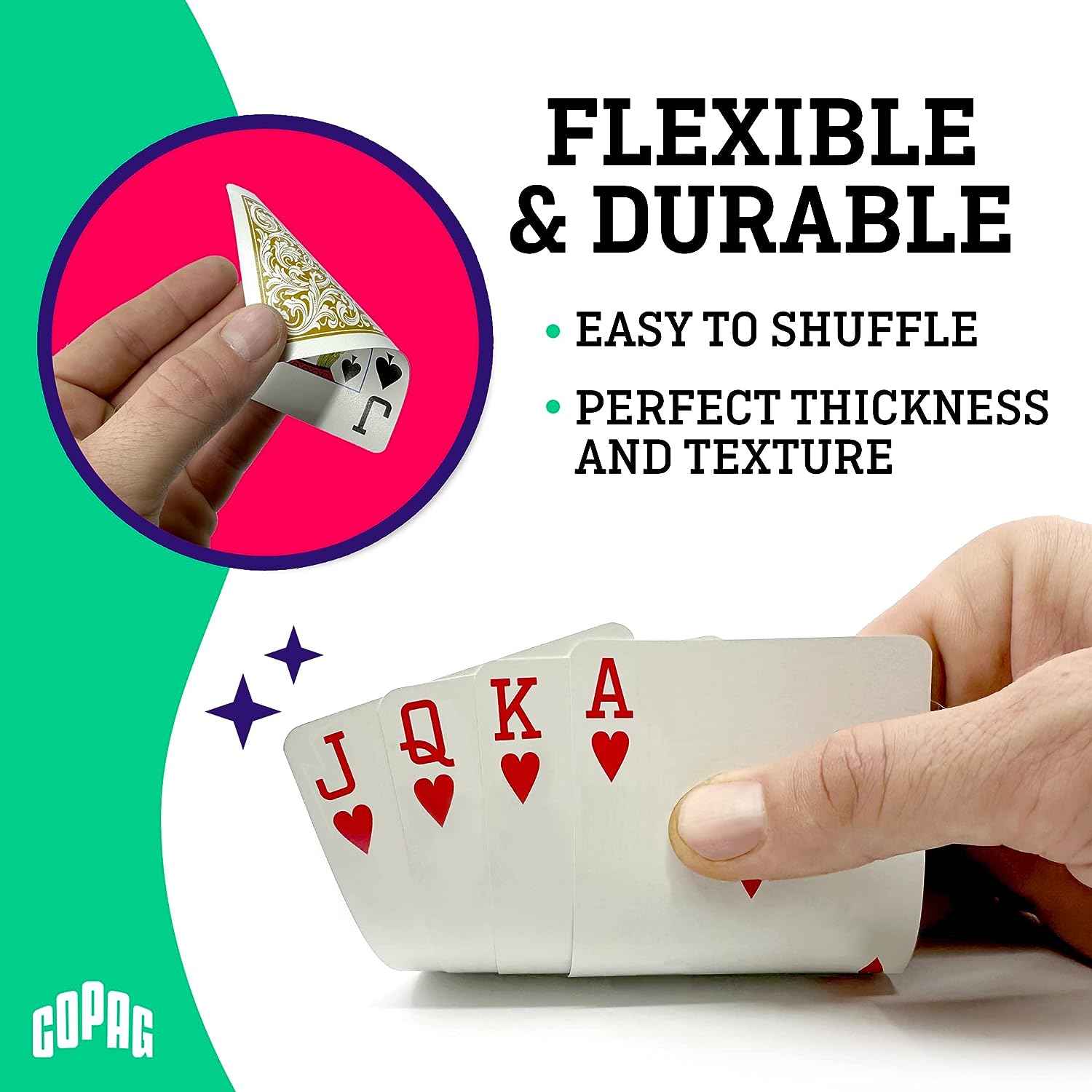 1546 Neoteric Poker size Jumbo index žaidimo kortos dviguba kaladė (raudona ir žalia) Copag - OBUOLYS