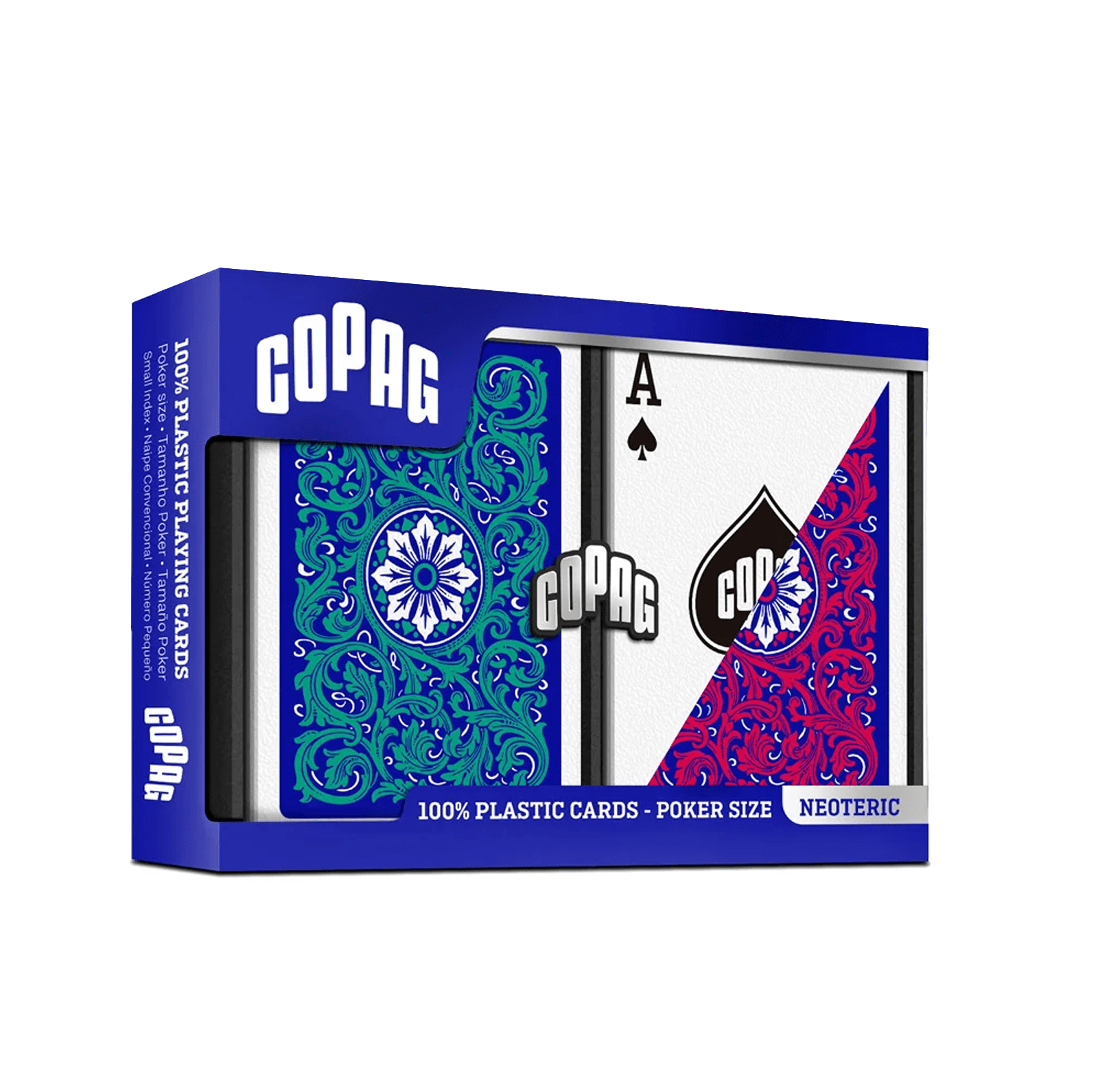 1546 Neoteric Poker size Standard index žaidimo kortos dviguba kaladė (raudona ir žala) Copag - OBUOLYS