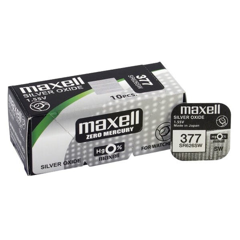 Maxell 377 (SR626SW) baterijos 10 vnt.