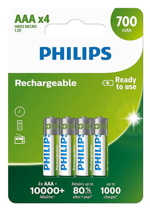 Philips HR03 AAA 700mAh įkraunamos baterijos 4 vnt.
