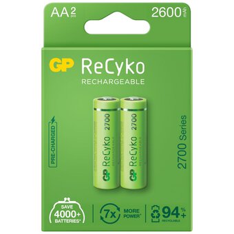 GP R6 AA ReCyko 2600mAh įkraunamos baterijos 2 vnt.