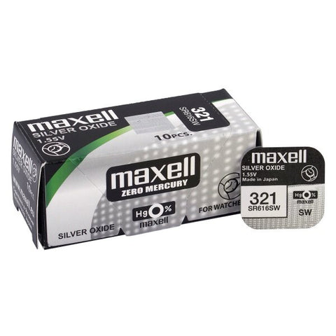 Maxell 321 (SR616SW) baterijos 10 vnt.