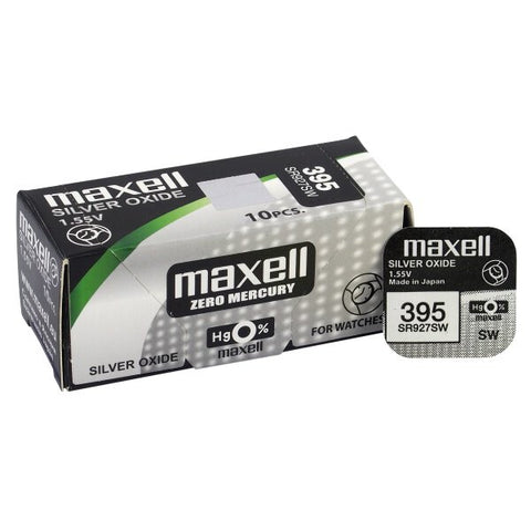 Maxell 395 (SR927SW) baterijos 10 vnt.
