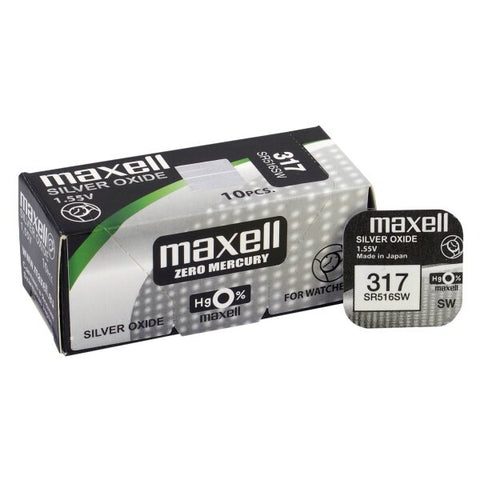 Maxell 317 (SR516SW) baterijos 10 vnt.
