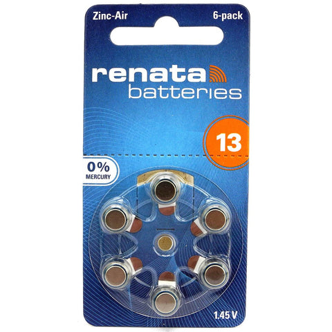 Renata Zink Air ZA13 klausos baterijos 6 vnt.