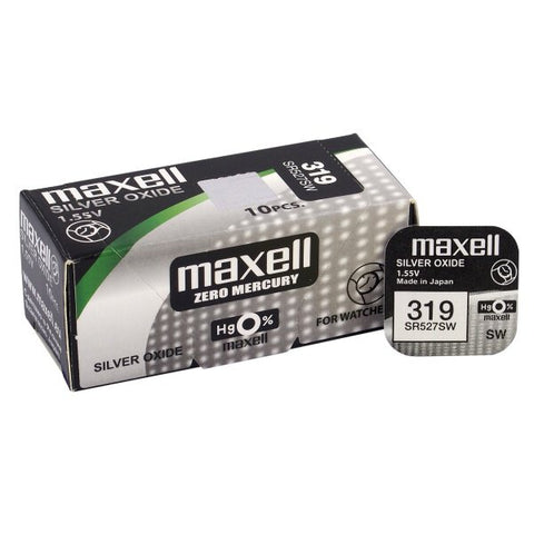 Maxell 319 (SR527SW) baterijos 10 vnt.