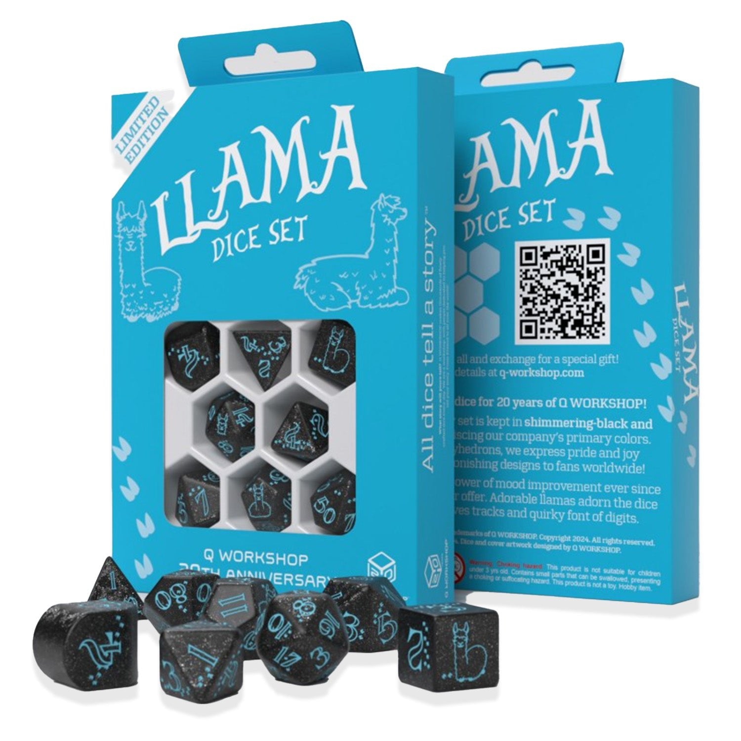 20 years: Llama kauliukų rinkinys Q - WORKSHOP (limituoto leidimo) - OBUOLYS