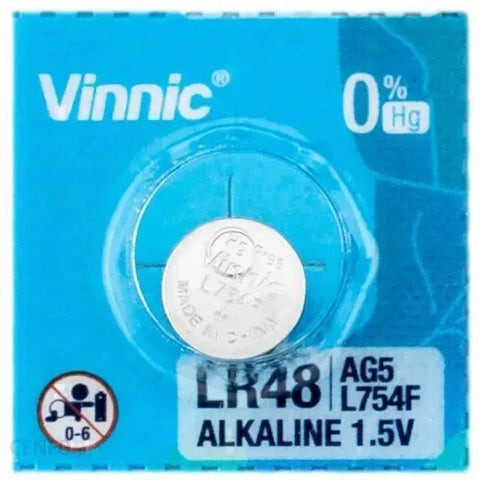 Vinnic G5 LR754 AG5 baterijos 10 vnt.