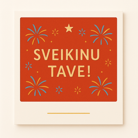 Personalizavimas atvirukas sveikinu tave