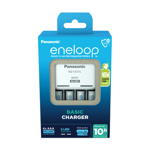 Panasonic Eneloop BQ-CC51 (su 4xAAA baterijom) Baterijų įkroviklis