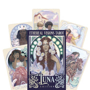 ETHEREAL VISIONS TAROT (LUNA EDITION): Art Nouveau stiliaus kortos su sidabro akcentais