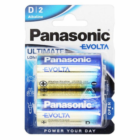 Panasonic LR20 D Evolta Ultimate Long lasting šarminės baterijos 2 vnt.