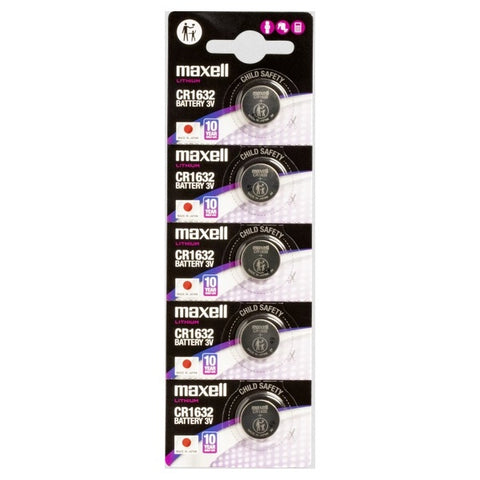 Maxell CR1632 Ličio baterijos 5 vnt.