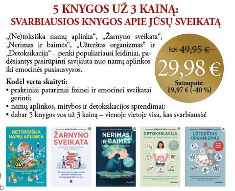 Sveikatos knygų rinkinys: 5 už 3 kainą!