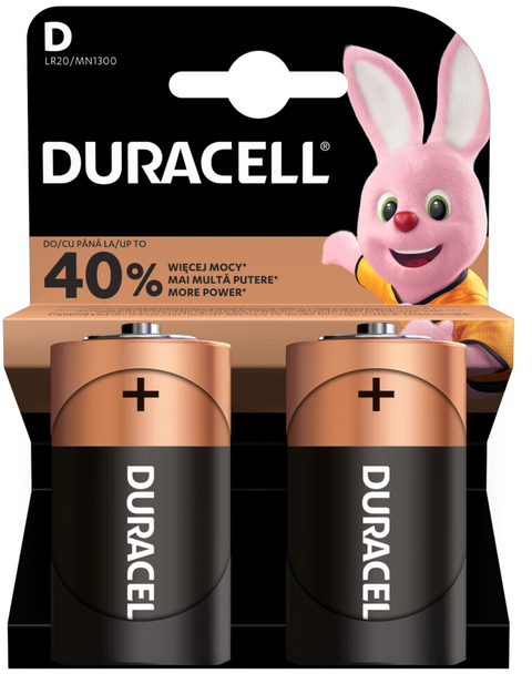 Duracell LR20 D MN1300 šarminės baterijos 2 vnt.
