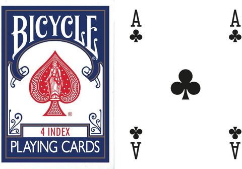 Bicycle 4 Index kortų kaladė (mėlyna)