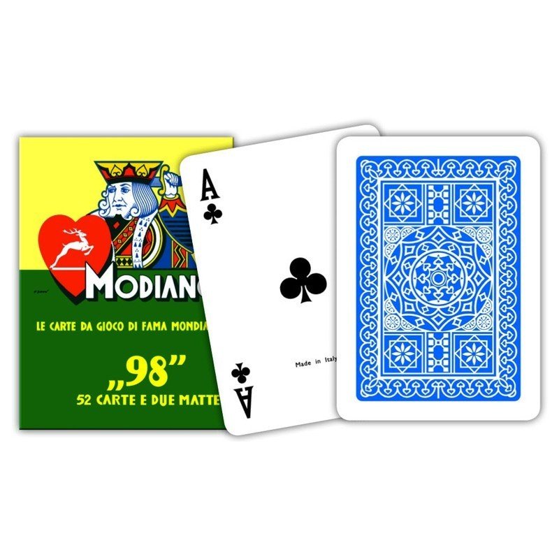 ''98'' pokerio kortos Modiano (mėlynos) - OBUOLYS