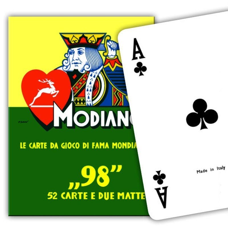 ''98'' pokerio kortos Modiano (mėlynos) - OBUOLYS