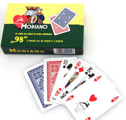''98'' pokerio kortų 2 kaladžių rinkinys Modiano (raudonos ir mėlynos) - OBUOLYS
