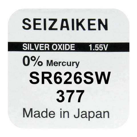Seizaiken 377 (SR626SW) sidabro oksido baterijos 10 vnt.
