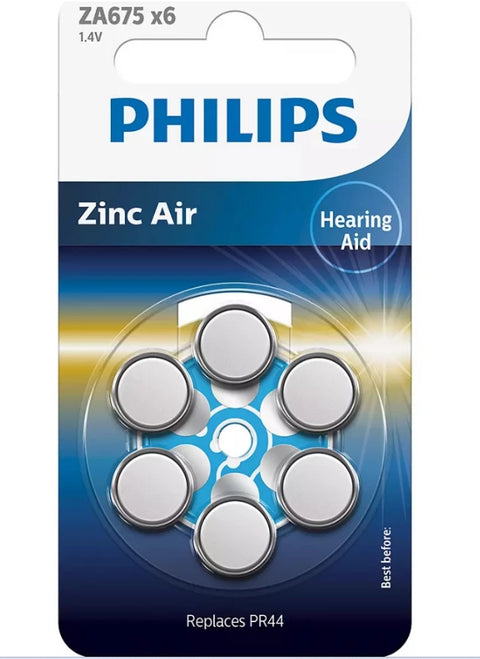 Philips Hearing Aid ZA675 klausos baterijos 6 vnt.