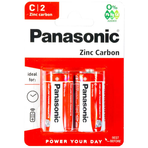 Panasonic C Zinc Carbon baterijos 2 vnt.