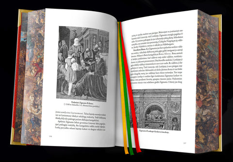 LIETUVOS ISTORIJA: XXL riboto tiražo kolekcinis A. Šapokos knygos leidimas + vertingi priedai + Žalgirio mūšį vaizduojanti puslapių briauna