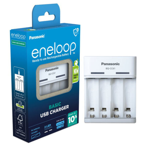 Panasonic Eneloop BQ-CC61 USB Basic Baterijų įkroviklis