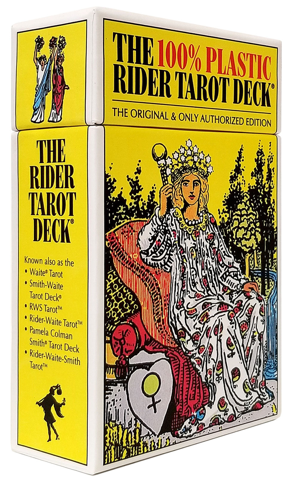 THE 100% PLASTIC RIDER TAROT: klasikinė Rider–Waite–Smith kaladė – ilgaamžė plastikinė versija
