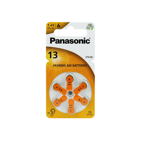 Panasonic 13 PR48 6BL baterijos klausos aparatams 60 vnt.
