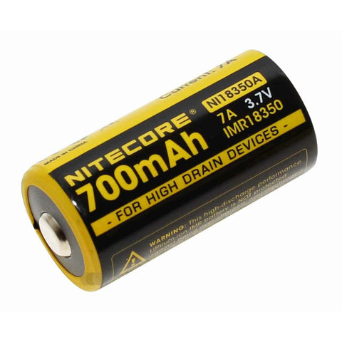 NITECORE NI18350A 700mAh 3.7V IMR18350 baterija 1 vnt.