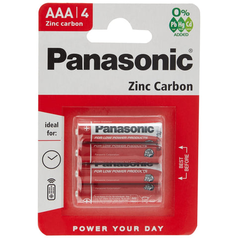 Panasonic AAA Zinc Carbon baterijos 4 vnt.