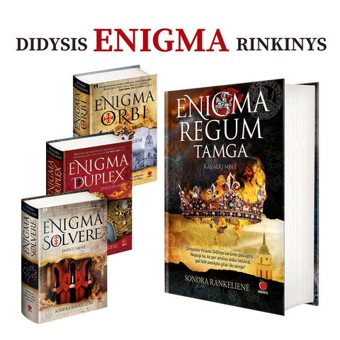 DIDYSIS ENIGMA RINKINYS: lietuviško istorinio detektyvo šedevras – visos 4 Sondros Rankelienės knygos