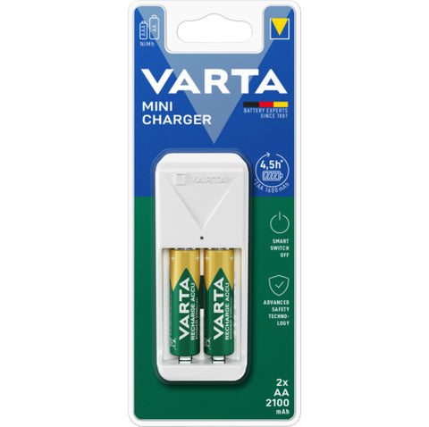 Varta Mini Charger 57656 (su 2xAA) Baterijų įkroviklis