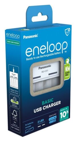 Panasonic Eneloop BQ-CC61 USB Basic Baterijų įkroviklis