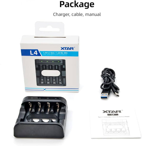XTAR L4 Baterijų įkroviklis
