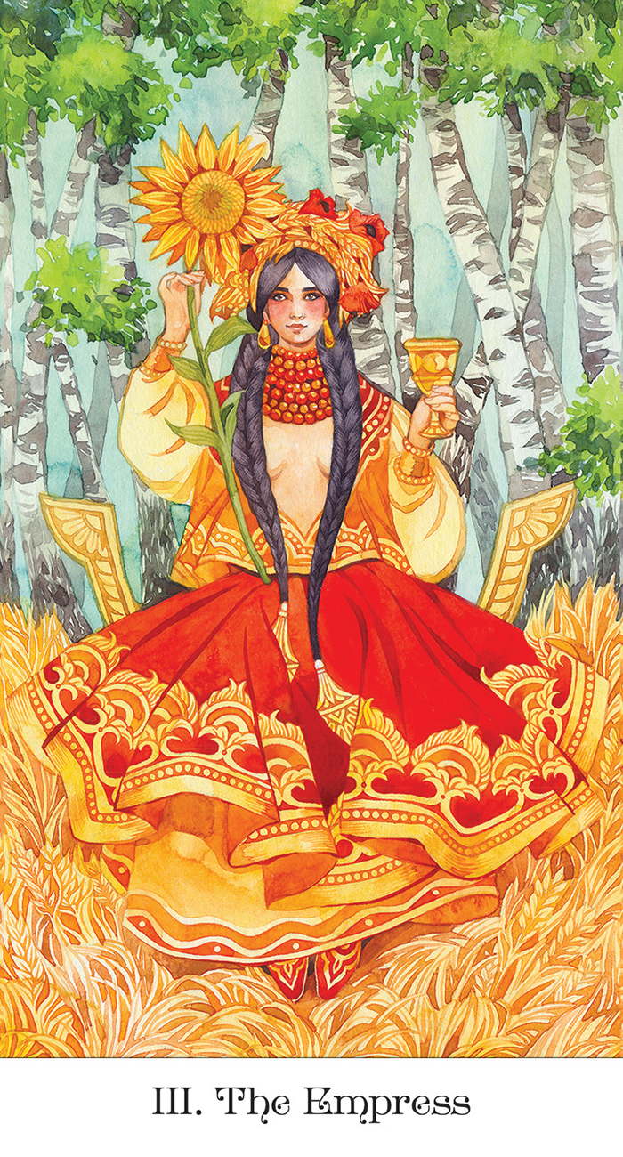 TAROT OF THE GOLDEN WHEEL: slaviškų pasakų įkvėpta taro kaladė