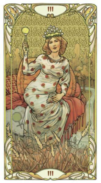 GOLDEN ART NOUVEAU TAROT: klasikinis Rider-Waite simbolizmas prabangiose Art Nouveau stiliaus taro kortose