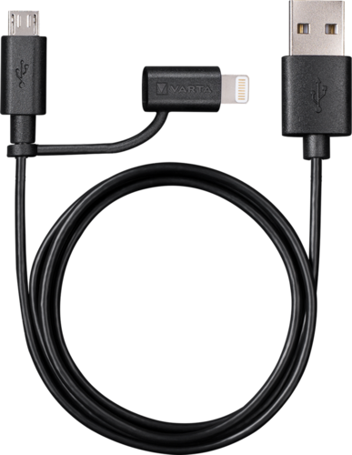 Varta Charge & sync cable 2in1: Lightning & Micro USB 57943 laidas