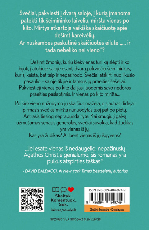 Ir tada nebeliko nė vieno – legendinis detektyvas apie dešimt pasmerktųjų saloje