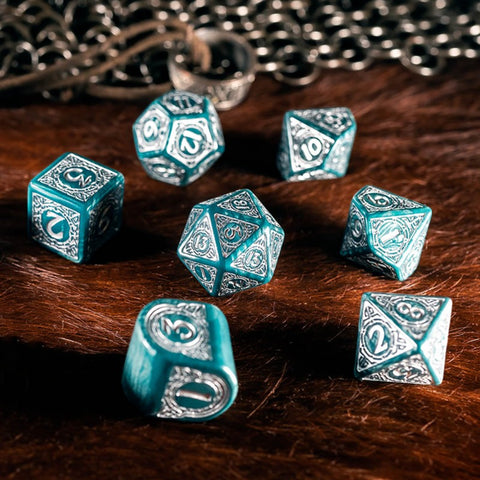 Viking modern dice set: Mjolnir kauliukų rinkinys