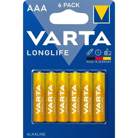 Varta AAA Longlife LR03 šarminės baterijos 6 vnt.