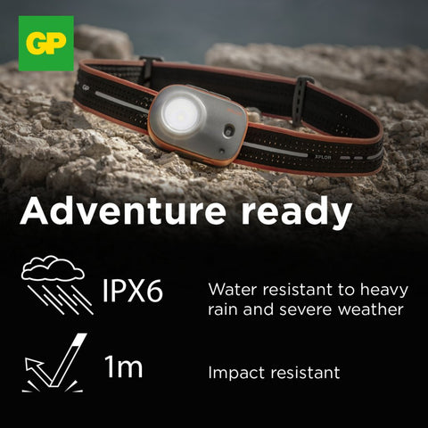 GP Xplor Ultra Compact headlamp PHR16 žibintas ant galvos