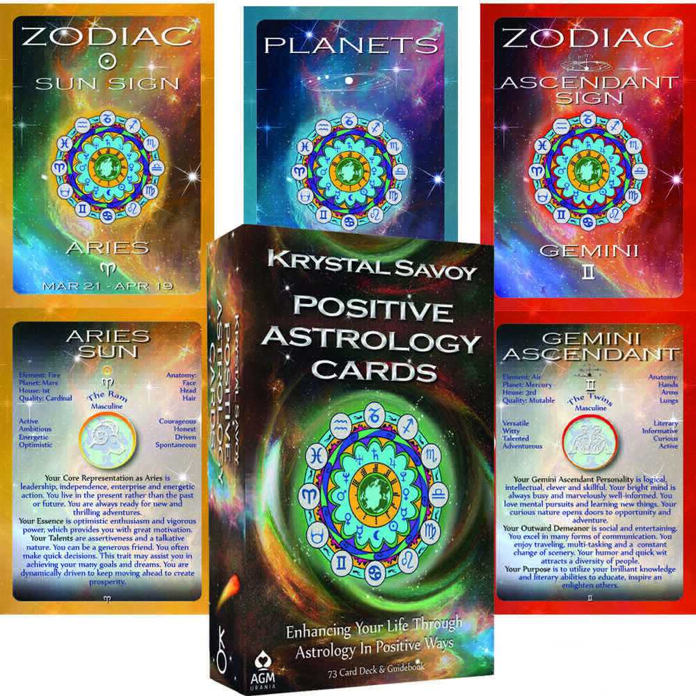 POSITIVE ASTROLOGY CARDS: astrologijos išmintis – tavo gyvenimo stiprinimui ir sėkmei