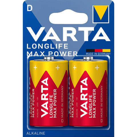 Varta D LongLife Max Power šarminės baterijos 2 vnt.