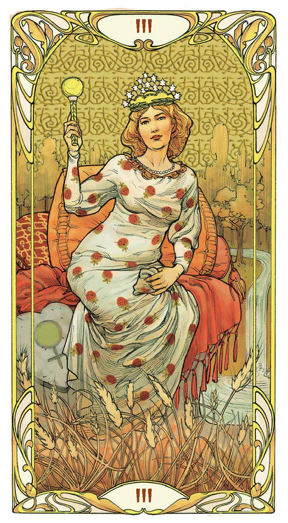 Golden Art Nouveau Tarot Grand Trumps Kortos Lo Scarabeo